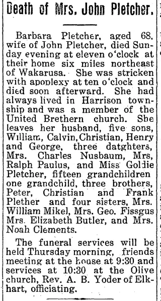 Obituary Newspaper clipping from Mar 18, 1920 5785530