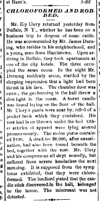 Crime Newspaper clipping from Aug 29, 1874 5785798