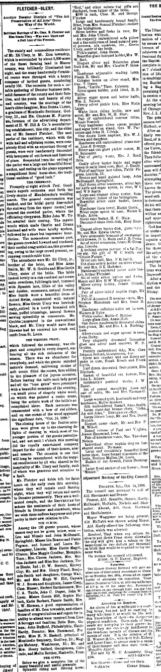 Marriage Newspaper clipping from Oct 15, 1880 5785828