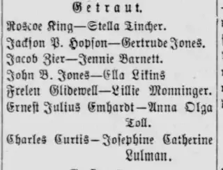 Marriage Newspaper clipping from Nov 21, 1903 5786402