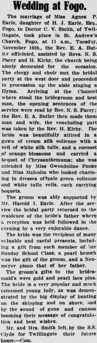 Marriage Newspaper clipping from Nov 29, 1909 5786492