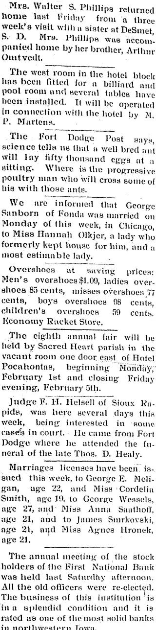 Marriage Newspaper clipping from Jan 21, 1909 5786573