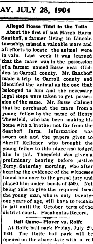 other Newspaper clipping from Jul 28, 1904 5786851
