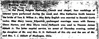 Marriage Newspaper clipping from Mar 25, 1951 5786951