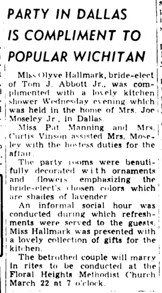 Marriage Newspaper clipping from Mar 15, 1951 5786962