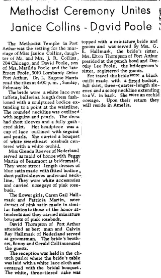 Marriage Newspaper clipping from Feb 18, 1960 5786986