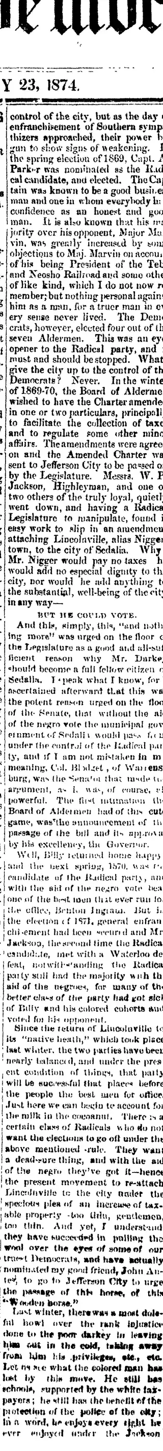 other Newspaper clipping from Jan 23, 1874 5787061