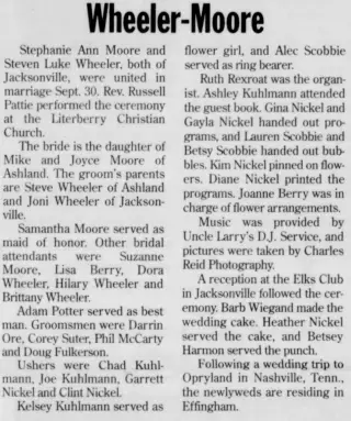 Marriage Newspaper clipping from Dec 17, 2000 5787453