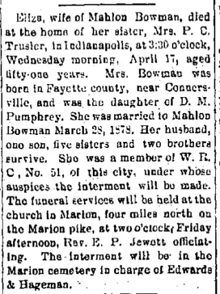 Obituary Newspaper clipping from Apr 19, 1901 5788758