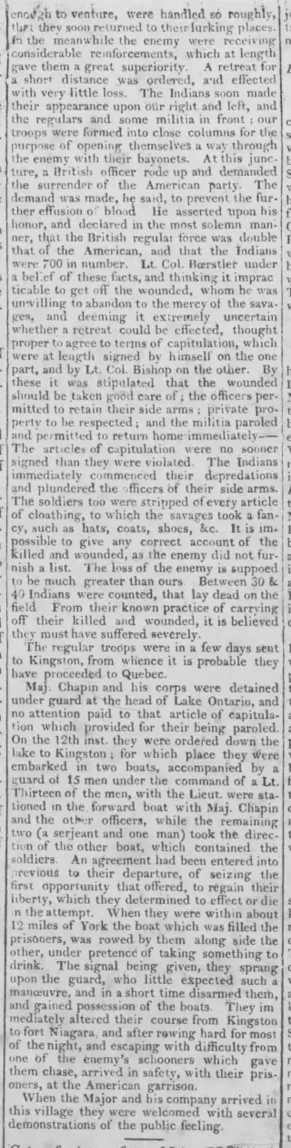War Newspaper clipping from Aug 10, 1813 5788955
