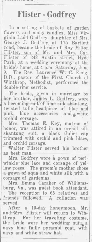 Marriage Newspaper clipping from Jun 16, 1951 5788969