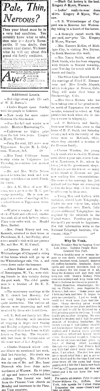 Obituary Newspaper clipping from Sep 26, 1907 5788989