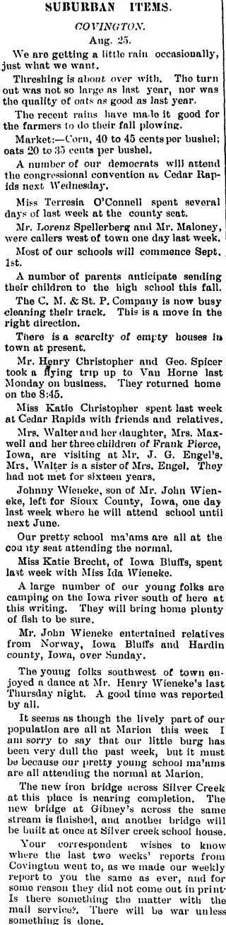 other Newspaper clipping from Aug 28, 1890 5789608