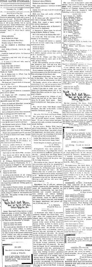 other Newspaper clipping from Dec 8, 1887 5789619