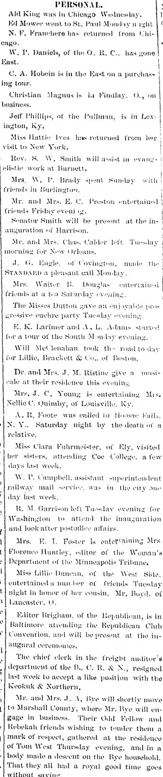 other Newspaper clipping from Feb 28, 1889 5789621