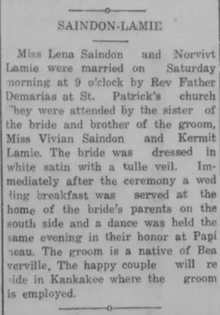 Marriage Newspaper clipping from Jul 30, 1936 5790124