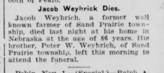 Obituary Newspaper clipping from Nov 5, 1915 5790767