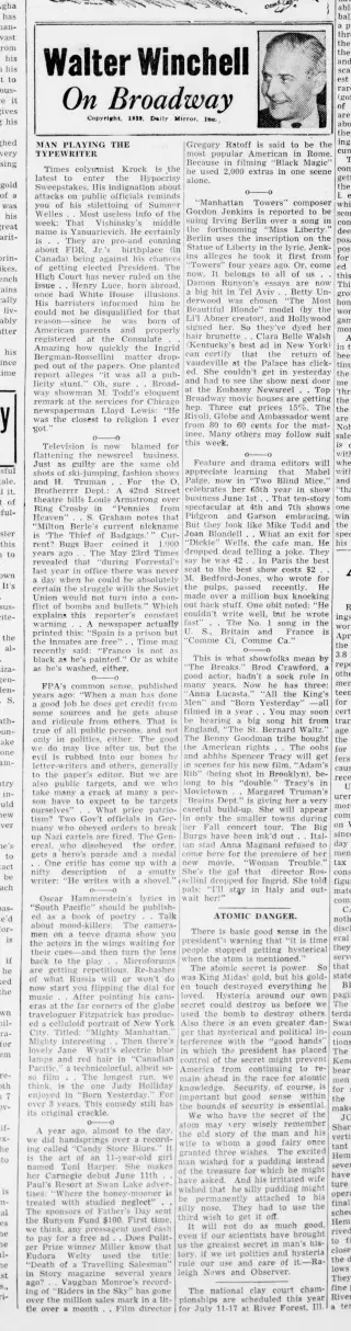 other Newspaper clipping from May 28, 1949 5790789