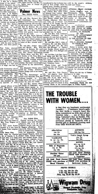 Obituary Newspaper clipping from Feb 11, 1960 5791407