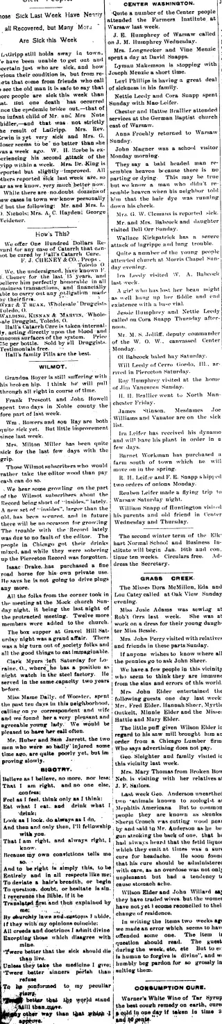 other Newspaper clipping from Jan 26, 1899 5791674