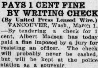 Crime Newspaper clipping from Mar 1, 1913 5791928