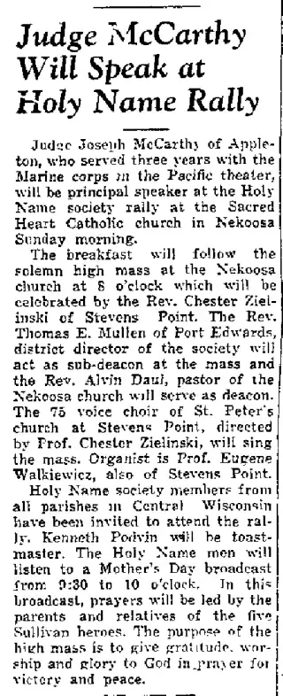 other Newspaper clipping from May 11, 1945 5792770