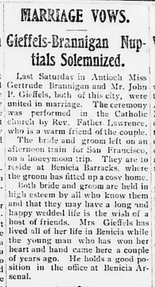 Marriage Newspaper clipping from Oct 11, 1912 5792858