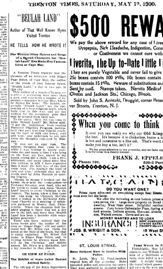 Anniversary Newspaper clipping from May 12, 1900 5793125