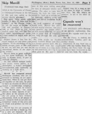 other Newspaper clipping from Nov 11, 1961 5793184