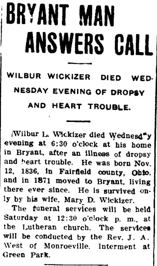 Obituary Newspaper clipping from Jun 24, 1909 5793494