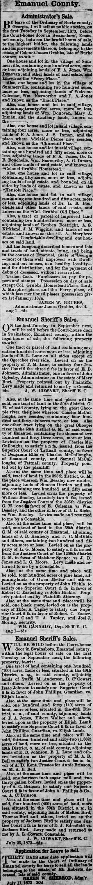 other Newspaper clipping from Aug 8, 1873 5793774
