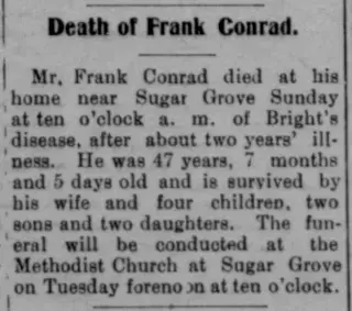 Obituary Newspaper clipping from Sep 29, 1910 5793801