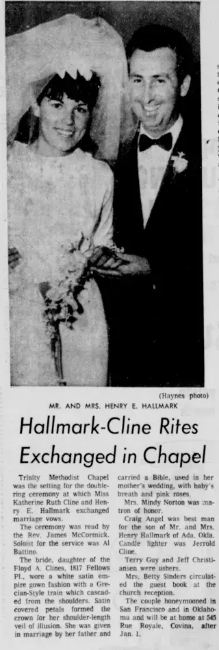 Marriage Newspaper clipping from Dec 26, 1968 5794647