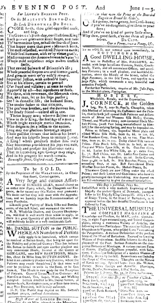other Newspaper clipping from Jun 1, 1767 5794940