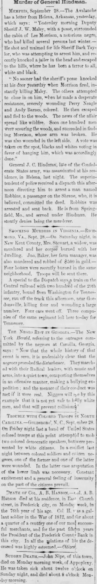 other Newspaper clipping from Oct 1, 1868 5795308