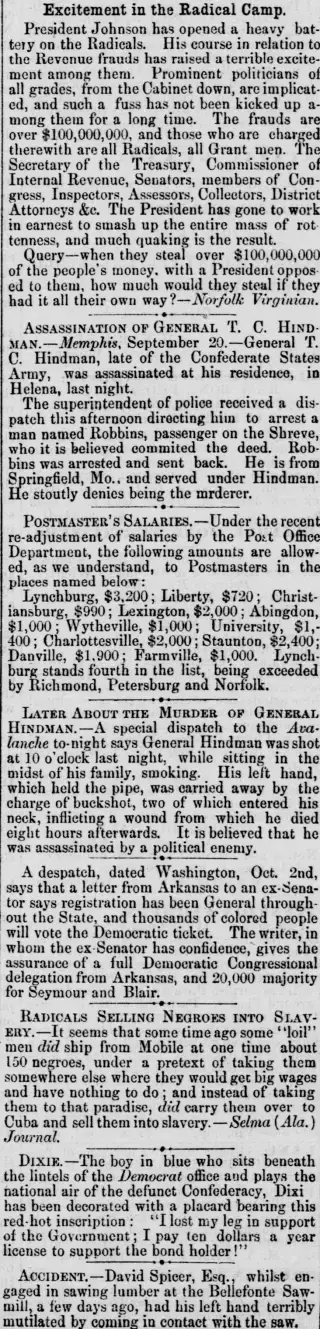 other Newspaper clipping from Oct 6, 1868 5795371
