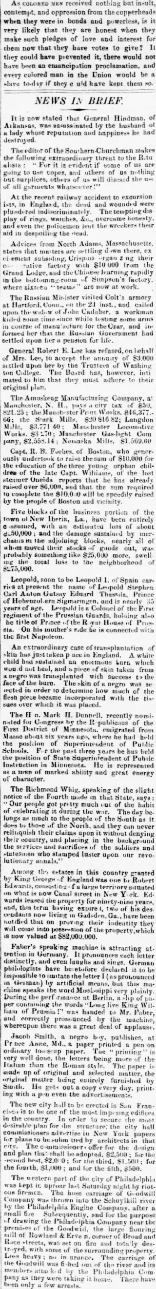 other Newspaper clipping from Jul 21, 1870 5795589