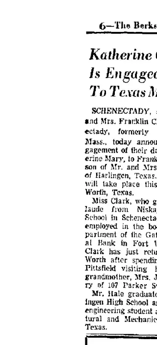 Marriage Newspaper clipping from Aug 9, 1963 5795621
