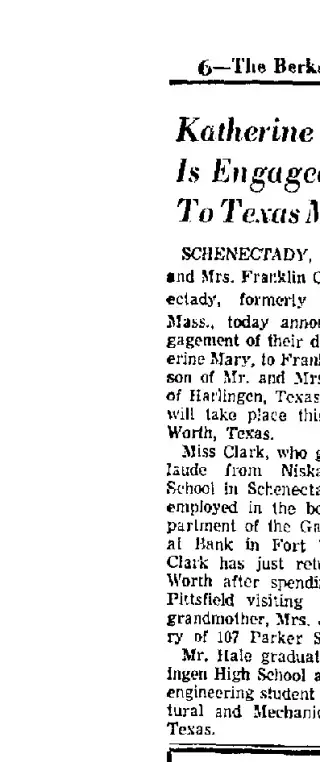 Marriage Newspaper clipping from Aug 9, 1963 5795628