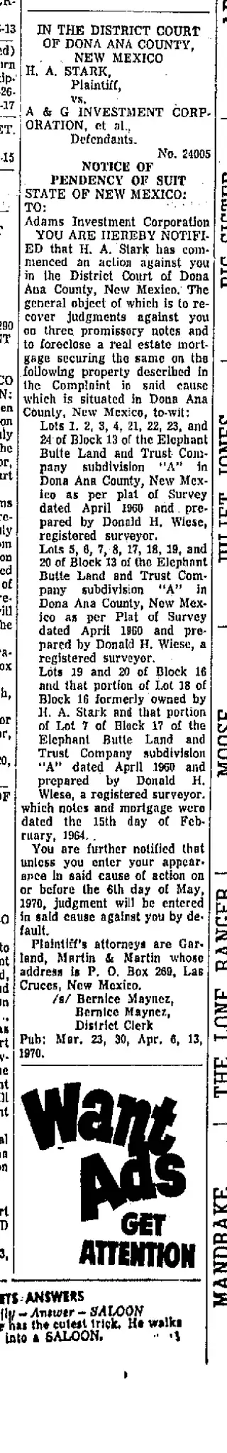 other Newspaper clipping from Apr 13, 1970 5795774