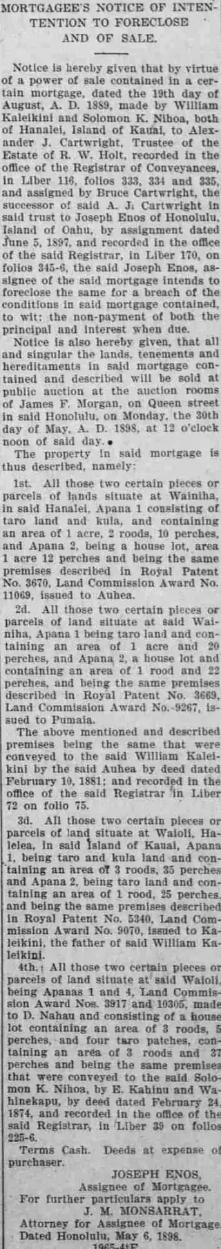 other Newspaper clipping from May 27, 1898 5795854