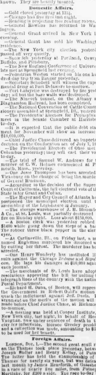 other Newspaper clipping from Dec 2, 1868 5795956