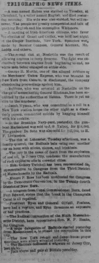 other Newspaper clipping from Oct 1, 1868 5795977