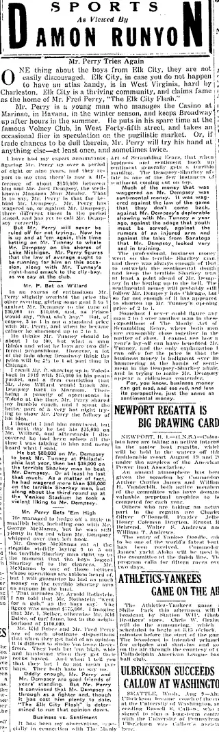 other Newspaper clipping from Aug 9, 1927 5795985