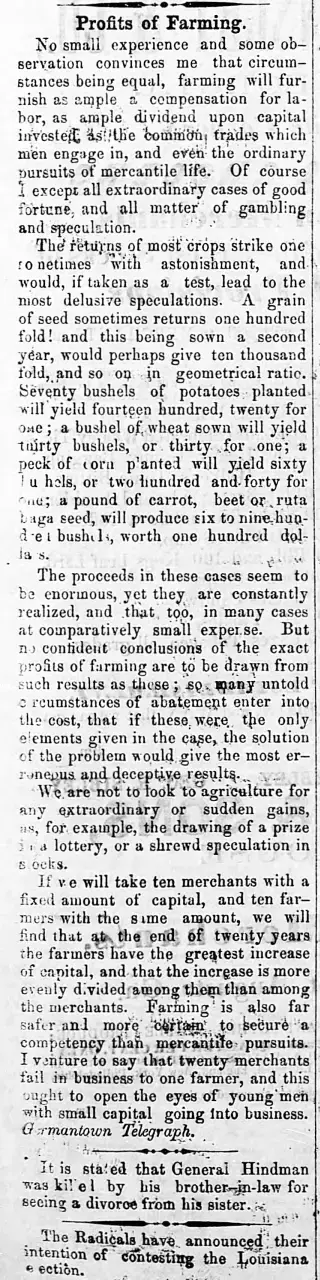 other Newspaper clipping from Nov 25, 1868 5795992