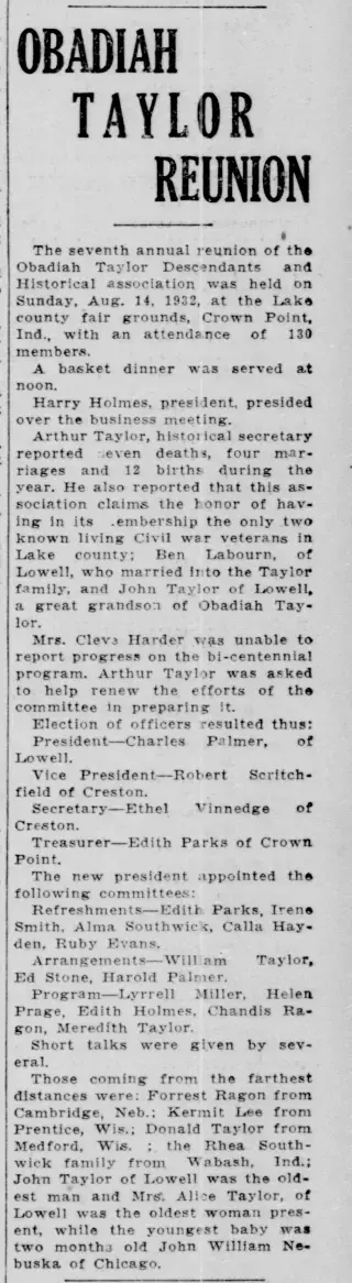 Anniversary Newspaper clipping from Aug 16, 1932 5796200