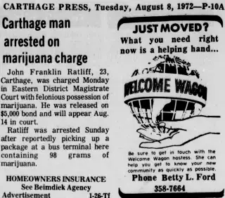 other Newspaper clipping from Aug 8, 1972 5796636