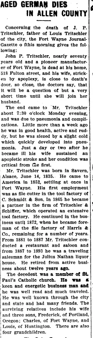 Obituary Newspaper clipping from Mar 17, 1905 5797043