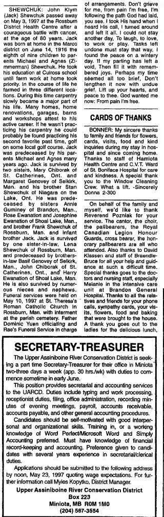 other Newspaper clipping from May 19, 1997 5797279