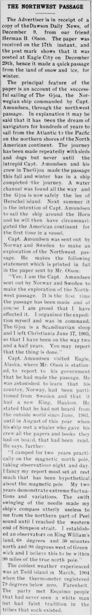 other Newspaper clipping from Jan 19, 1906 5797706